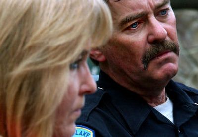 
Hayden Lake Police Chief Jason Felton and his wife, Cynde,  talk Thursday about his battle with Lou Gehrig's disease.
 (Kathy Plonka / The Spokesman-Review)