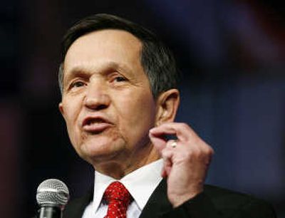 
Former presidential hopeful Rep. Dennis Kucinich, D-Ohio,  is leading an effort in the House  to impeach President Bush. Associated Press
 (File Associated Press / The Spokesman-Review)