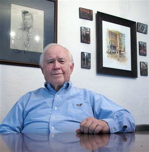 In this photo taken Nov. 18, 2011, Idaho property-rights lawyer Fred Kelly Grant poses for a picture at his home office in Nampa, Idaho. Grant is promoting a strategy for counties that he says will help them take on the federal government, on hot-button issues including wolves, U.S. Forest Service road closures and the removal of dams on the Klamath River in California. (AP / John Miller)