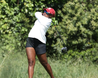 Washington State women's golfer Cami March gave a presentation at the inaugural Black Student-Athlete Summit Awards ceremony in May at Rice University in Houston, Texas.  (Courtesy of WSU Athletics)
