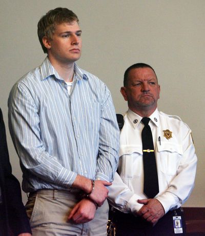 Boston University medical student Philip Markoff stands during his arraignment in Boston Municipal Court on Tuesday on charges that he fatally shot a masseuse he had lured to a hotel.  (Associated Press / The Spokesman-Review)