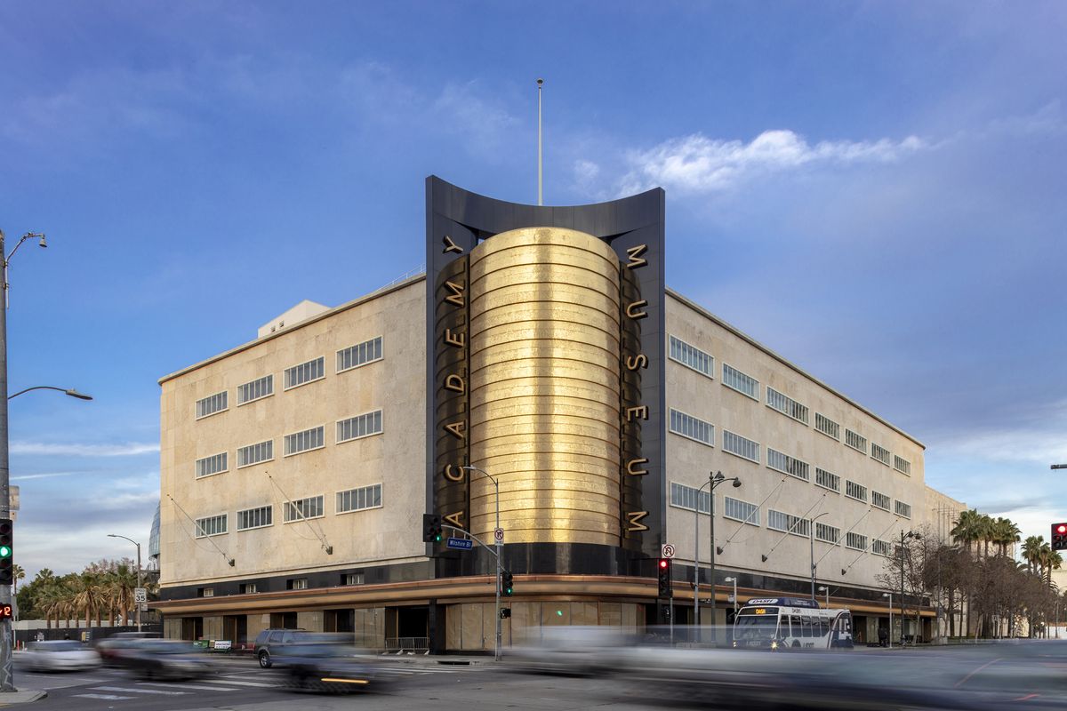 The long-anticipated Academy Museum of Motion Pictures, located in the former May Company department store building at Wilshire Boulevard and Fairfax Avenue in Los Angeles, opened in late September after delays caused by the pandemic.  (Josh White/JWPictures/Academy Museum Foundation)