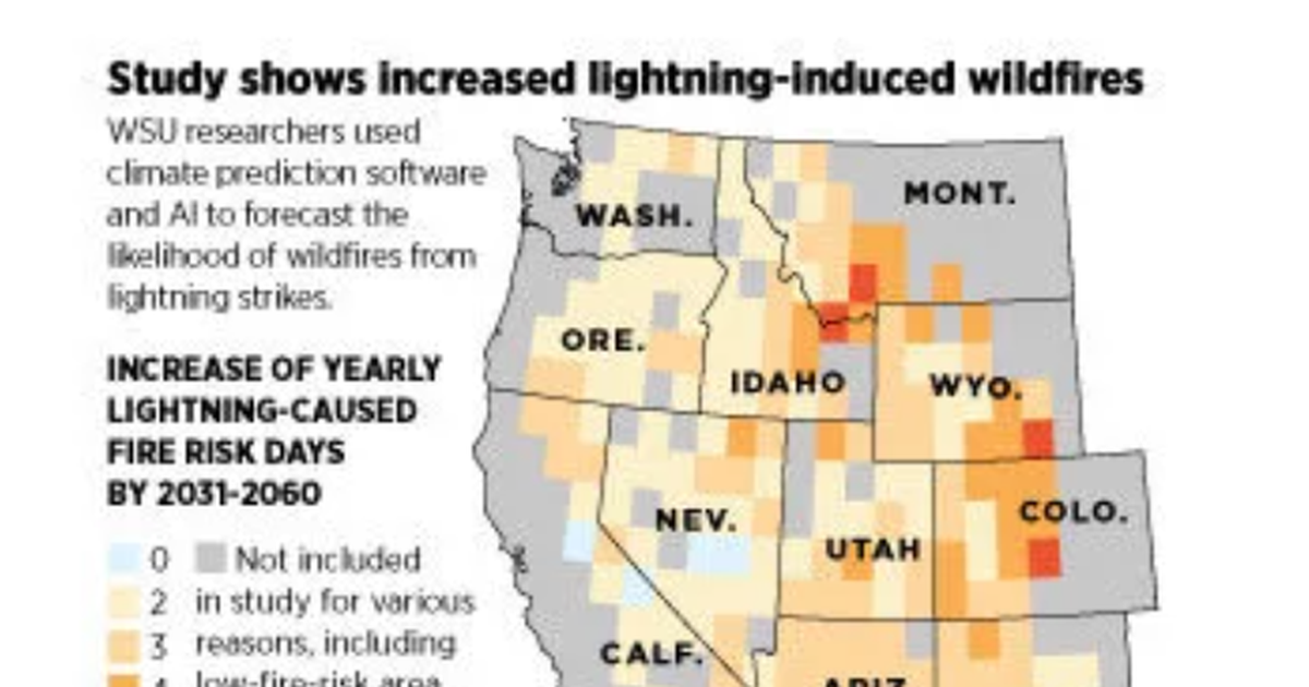 Increased odds of lightning-caused fires expected in the near future, according to new study from WSU researchers