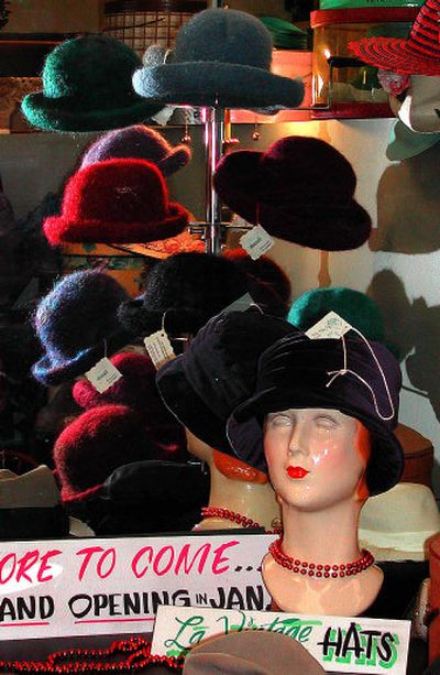 
Mad Hatties Boutique and Teas carries a line of hand-knitted wool and angora hats. 
 (Melodie Little / The Spokesman-Review)