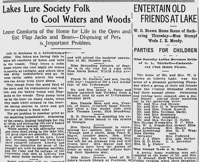 The Spokesman-Review’s “society” writer in the Aug. 3, 1919 edition didn’t have much to write about during the dog days of summer – and seemed to resent it. (Spokesman-Review archives)