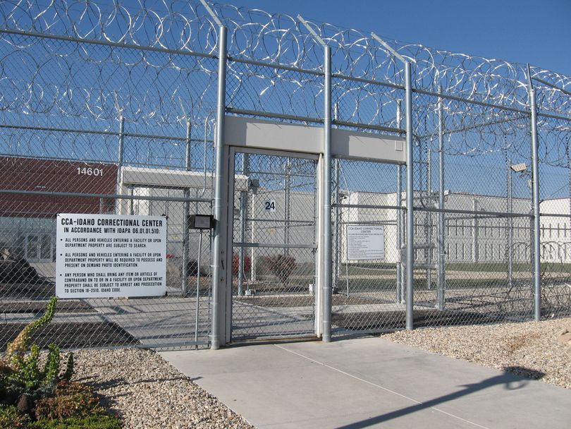 Shown from the entrance, the Idaho Correctional Center is a privately run but state-owned prison south of Boise.  (File)
