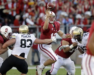 Stanford’s Andrew Luck riddled Colorado’s defense for a season-best 370 passing yards on Saturday. (Associated Press)