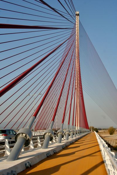 A 26-year-old daredevil identified only as a British citizen was climbing the 630-foot Castilla-La Mancha bridge in Talavera de la Reina when he plunged to his death shortly after 7 a.m., according to The Times of London.   (Primeraplana/Dreamstime/TNS)