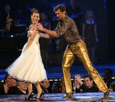 
Hugh Jackman performs as Peter Allen from the nominated musical 
