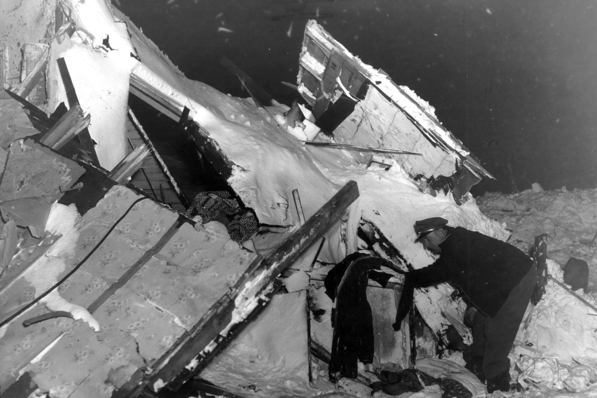 On March 2, 1956, the town of Mace, Idaho, was hit by a massive avalanche that destroyed five houses and killed a 10-year-old boy. (The Spokesman-Review photo archive / SR)
