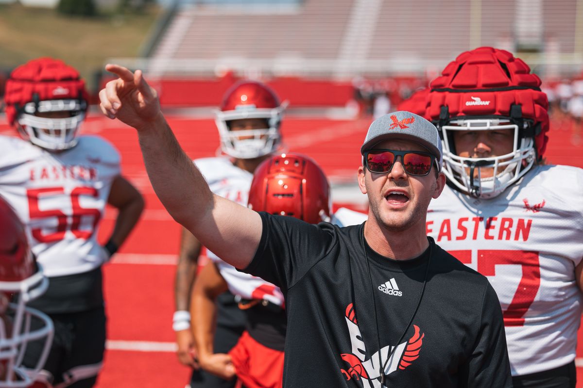 Eastern Washington offensive coordinator Jim Chapin came to Cheney from Division II Sioux Falls in South Dakota in 2022.  (Braedon Harlow/EWU athletics)