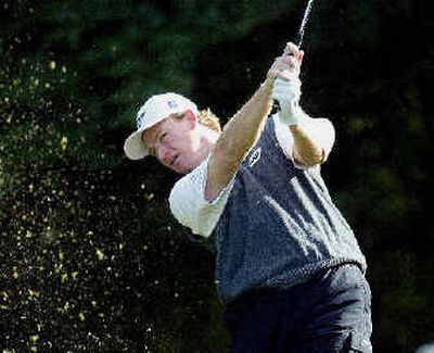 
Ernie Els tees off on the 11th hole at the American Express Championship in Thomastown, Ireland. 
 (Associated Press / The Spokesman-Review)