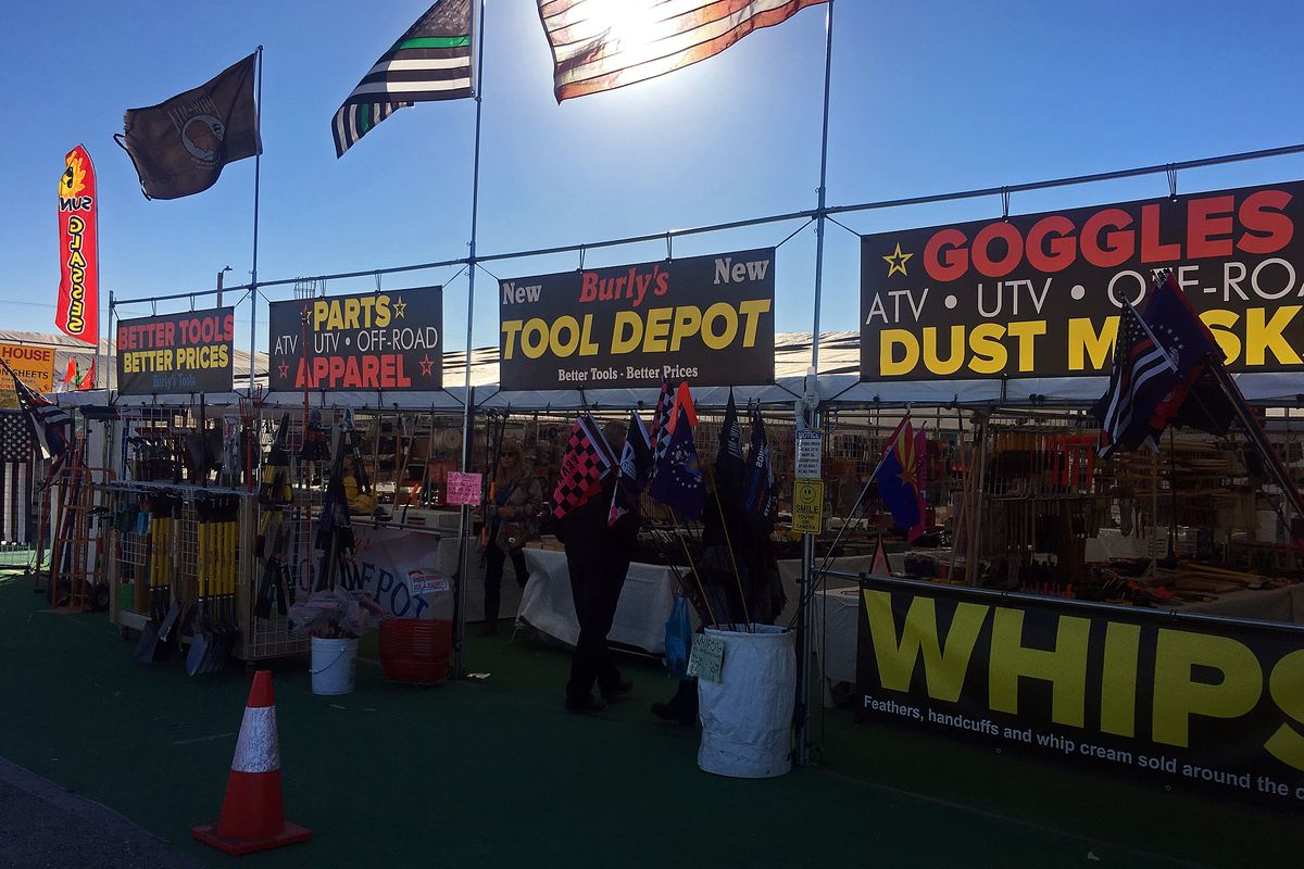 Swap meets selling all manner of RV goods are scattered around the town of Quartzsite, Ariz. (John Nelson)