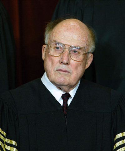 
Chief Justice William H. Rehnquist is seen in this Dec. 5, 2003, file photo. 
 (File/Associated Press / The Spokesman-Review)