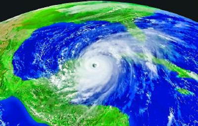 
This file satellite image shows Hurricane Wilma as it reaches the Mexican Yucatan peninsula in 2005. 
 (Associated Press / The Spokesman-Review)