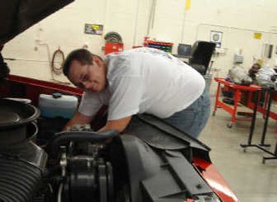 
Matt LaShaw, a senior at Freeman High School, recently took first place in the Skills USA Auto Service competition at both the regional and state levels, earning him a scholarship to Wyoming Technical College. Photo courtesy of the Spokane Skills Center/Dennis Koentopp
 (Photo courtesy of the Spokane Skills Center/Dennis Koentopp / The Spokesman-Review)