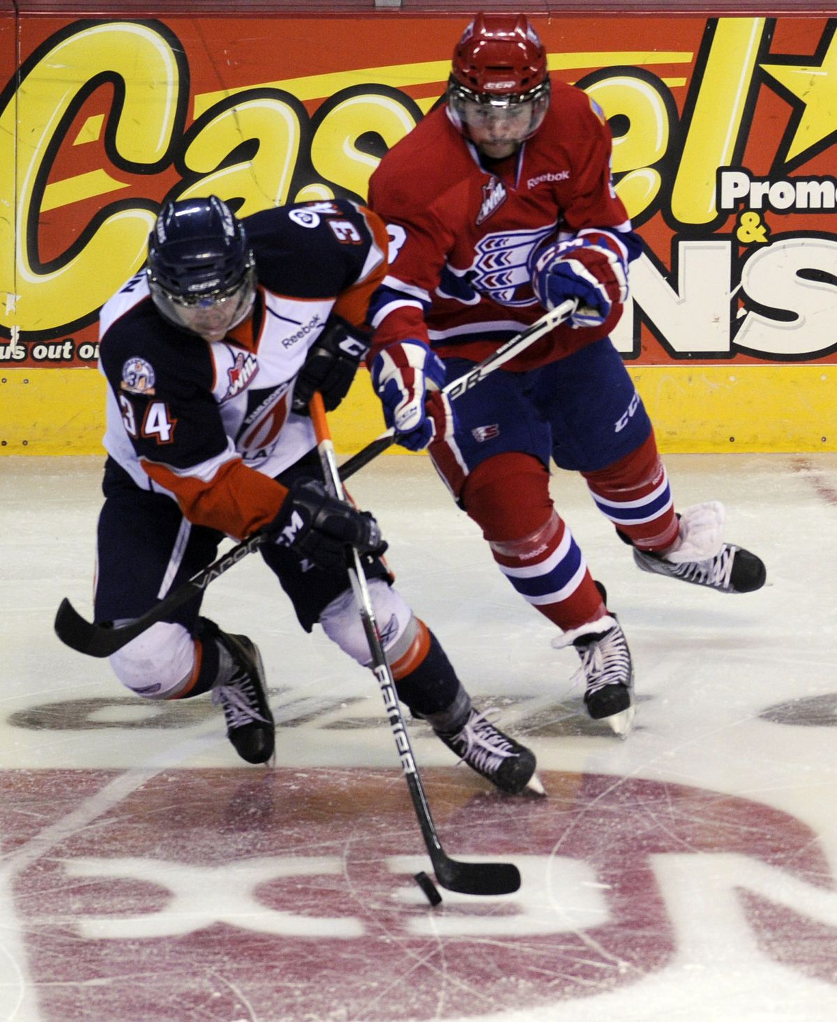 Kamloops JC Lipon, left, and Spokane Chief