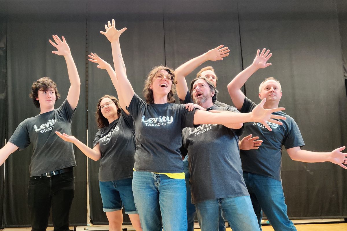 Levity Theatre performers improvise a musical show during a recent performance in Coeur d’Alene.  (Courtesy of Noah Johnson )