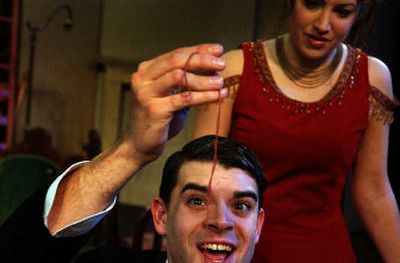Tralen Doler plays Langley Collyer and Julie Zimmer plays Milly Ashmore in the Actors Repertory Theatre's production of