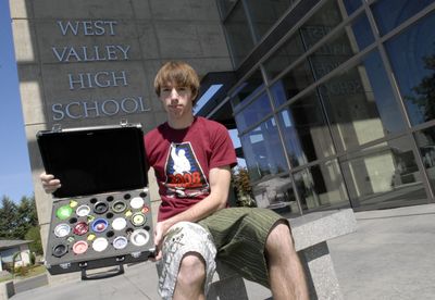 West Valley senior Tyler McCellan shows off his arsenal of yo-yos that he uses for competition. He recently returned from Orlando, where he placed 16th in the 2008 World Yo-Yo Contest. Last spring he finished third in the Northwest Regionals and he will compete in the Nationals in Chico, Calif., in October. (J. BART RAYNIAK / The Spokesman-Review)