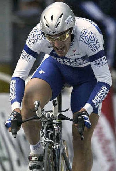 
Switzerland's Fabian Cancellara won the prologue to kick off the 91st Tour de France cycling race. 
 (Associated Press / The Spokesman-Review)
