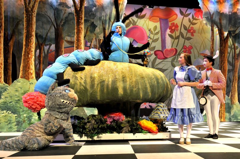 The Central Valley High School Drama Department is presenting “Alice in Wonderland” today through Tuesday at 7:30 each night. Elaborate costumes and sets are featured in the production. (Jesse Tinsley)