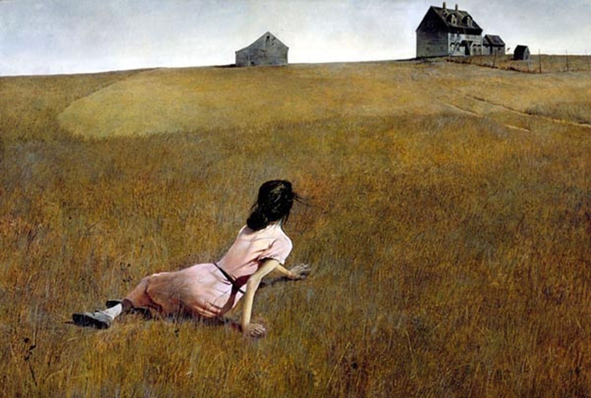 Andrew Wyeth’s “Christina’s World” was purchased by the Museum of Modern Art in 1949. The artist liked to say it might have been better without Christina in it.  (Associated Press / The Spokesman-Review)