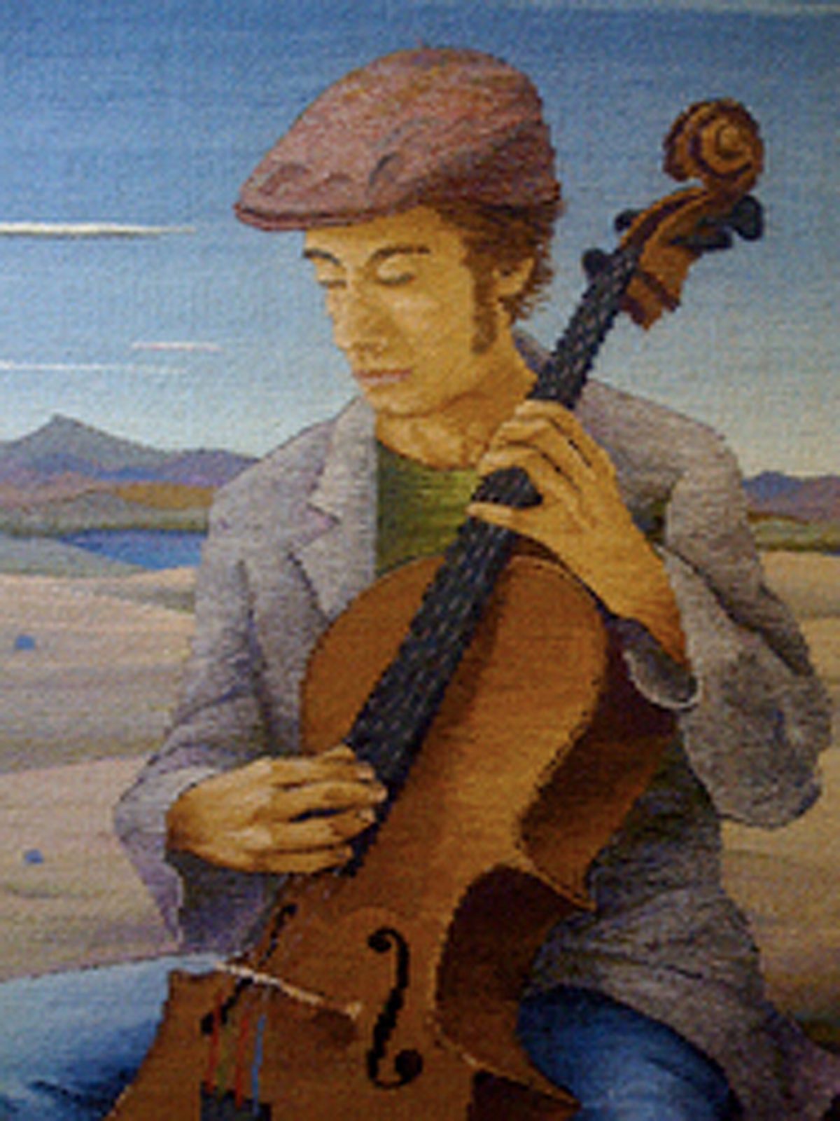 Sarah Swett’s “Pizzacato,” a hand-woven tapestry, also is on display at Chase Gallery. (The Spokesman-Review)