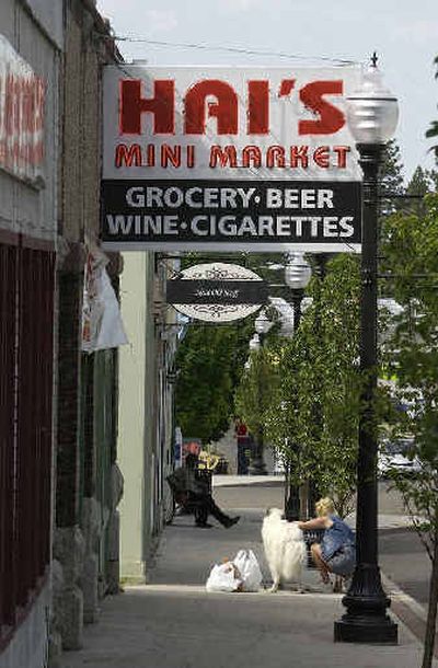 
Some merchants in the South Perry business district are upset about the new Hai's minimarket sign at 1020 S. Perry St. 
 (Colin Mulvany / The Spokesman-Review)
