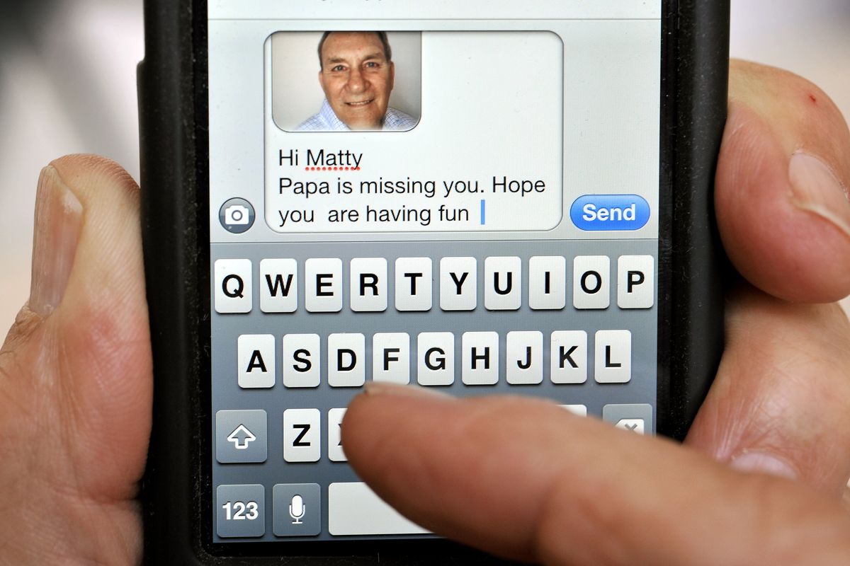Dan Carney, 66, often texts his grandson and other family members and friends. (Dan Pelle)