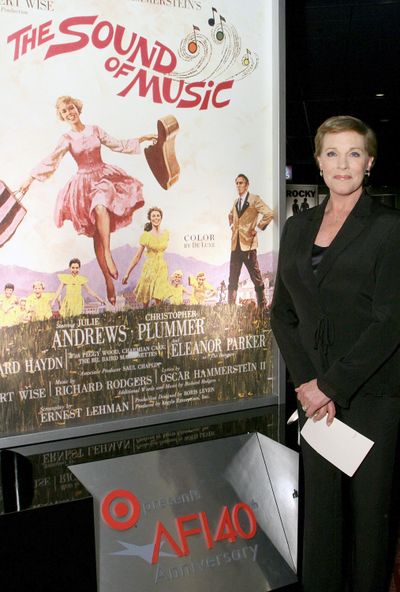 Julie Andrews poses during the presentation of 
