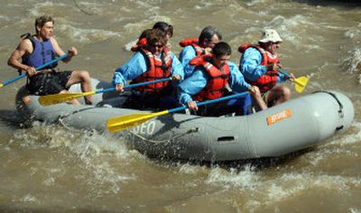 
Rafting companies in Colorado and elsewhere are floating toward a record season thanks to bountiful levels of melting snow. 
 (Associated Press / The Spokesman-Review)