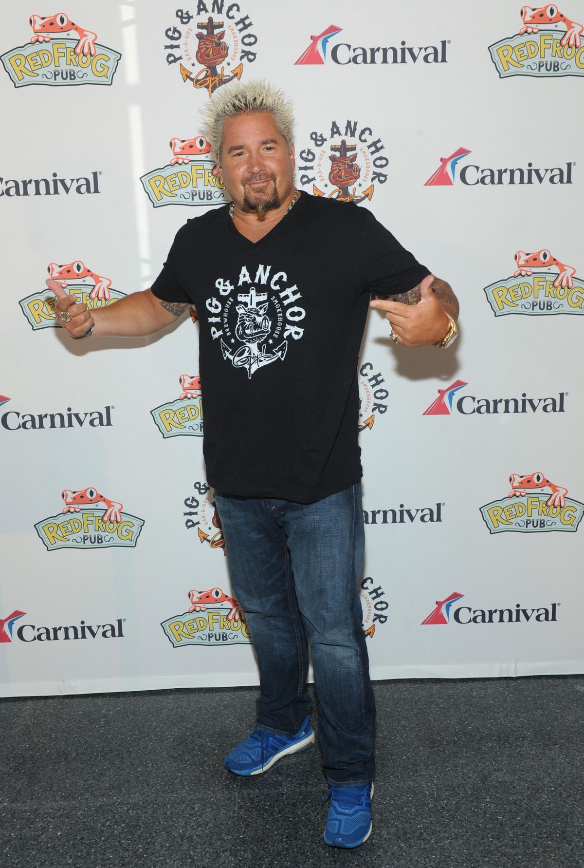 Food Network star Guy Fieri attends Carnival’s Summertime Beer-B-Que, featuring food from his Pig & Anchor Bar-B-Que Smokehouse, exclusively on Carnival Cruise Line, in this 2016 file photo. (Diane Bondareff / AP Images for Carnival Cruise Line)