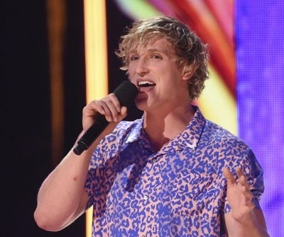 Logan Paul speaks at the Teen Choice Awards on Aug. 13, 2017 at the Galen Center in Los Angeles. (Phil McCarten / Phil McCarten/Invision/AP)