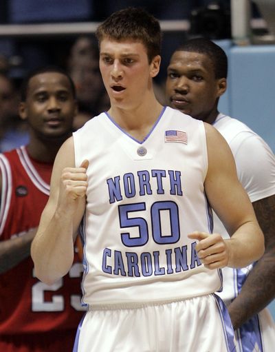 Tyler Hansbrough’s career at North Carolina is winding down. (Associated Press / The Spokesman-Review)