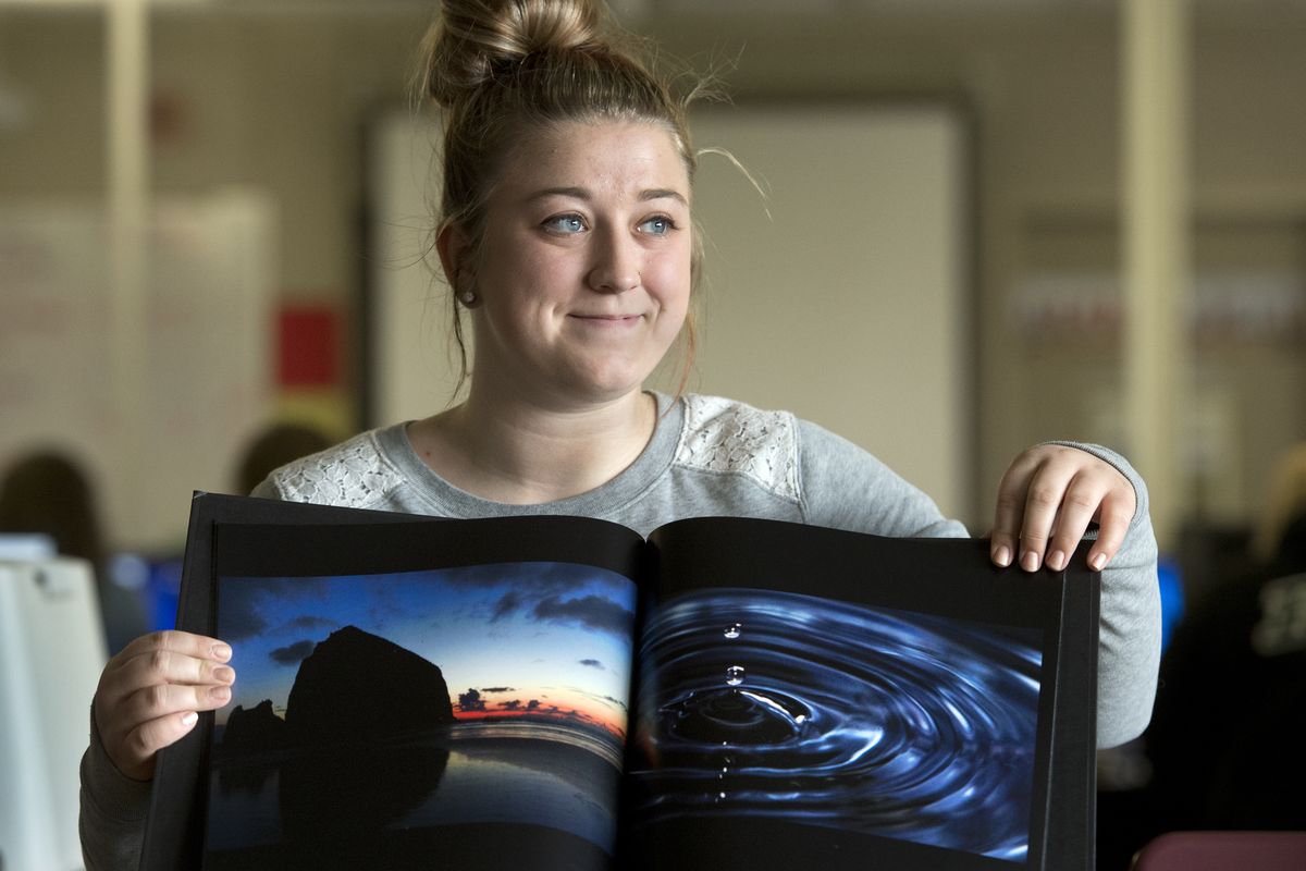 North Central’s Jade McDougall built her project around a book containing her portraits, landscapes and food photos.