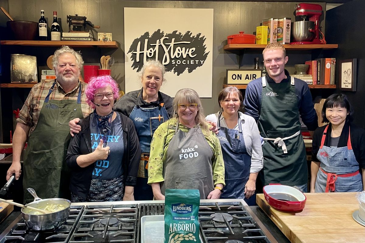 The Hot Stove Society crew at an event in Seattle benefitting the University District Food Bank. (Paul Yunker)
