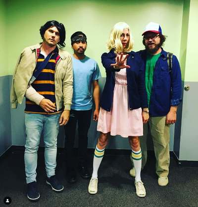 The Silversun Pickups donned “Stranger Things” outfits when they last played the Knitting Factory on Halloween night 2017. Singer-songwriter Brian Aubert tried to suffer through a broken arm and the flu, but the band cut the show short after five songs. This time around, the band hopes the Knitting Factory show goes off without a hitch on Sunday.  (Instagram)
