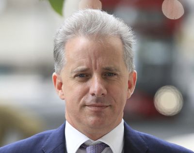 FILE - In this file photo dated July 24, 2020, showing former British intelligence officer Christopher Steele in London. Britain’s High Court on Friday Oct. 30, 2020, has dismissed a libel claim by Russian Tech entrepreneur Aleksej Gubarev against Christopher Steele, the author of a report on U.S. President Donald Trump’s alleged links to Russia. (Aaron Chown)