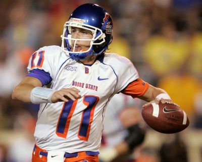 Boise State’s Kellen Moore leads the nation in pass efficiency, with 24 TD passes and two interceptions. File  (File Associated Press / The Spokesman-Review)