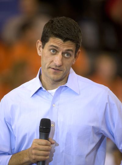 GOP vice presidential candidate Paul Ryan speaks in North Canton, Ohio, on Thursday. (Associated Press)