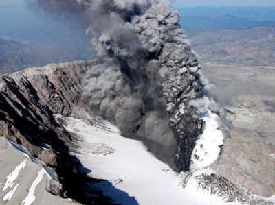 
Smoke and ash rise from Mount St. Helens on Oct. 1, 2004. Associated Press
 (File Associated Press / The Spokesman-Review)