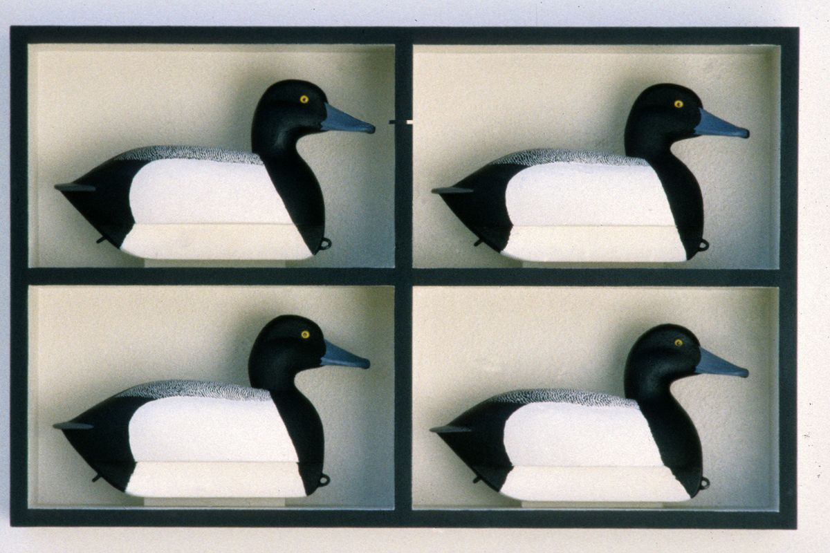 Frank Werner’s duck decoys are on display at the Jundt Art Museum.