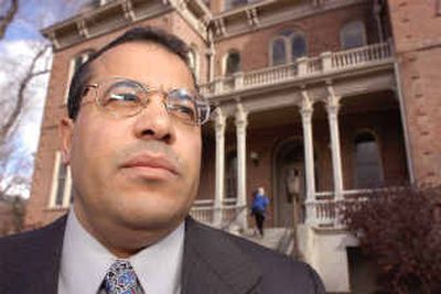 
Professor Hussein S. Hussein is shown outside Morrill Hall at the University of Nevada, Reno, Tuesday, before attending a disciplinary hearing. 
 (Associated Press / The Spokesman-Review)