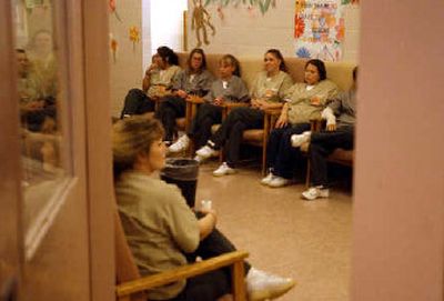 
The therapy unit in the Pocatello Women's Correctional Center is filled with inmates entering the last stage of their sentence. 
 (Photo courtesy of Joshua Duplechian/Idaho State Journal / The Spokesman-Review)