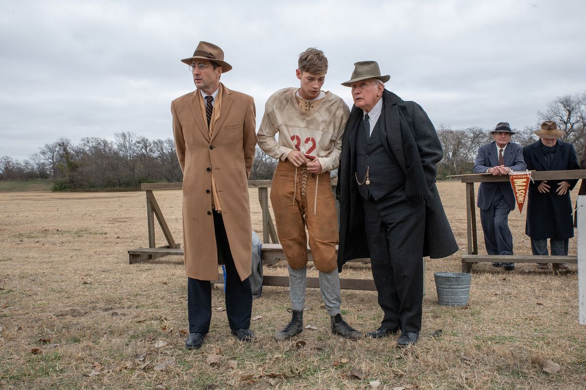 Luke Wilson, Jacob Lofland and Martin Sheen star in “12 Mighty Orphans.” (Laura Wilson/Sony Pictures Classics)