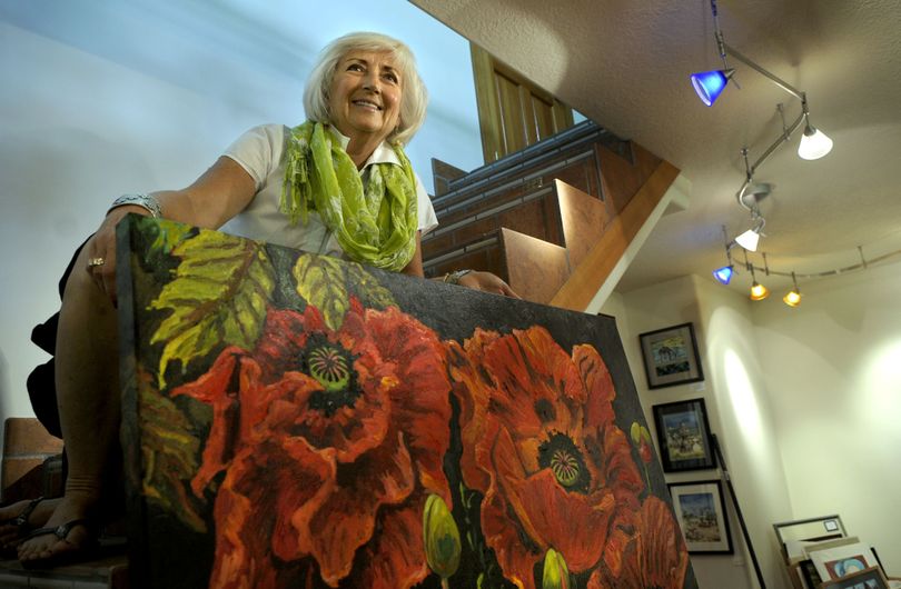 Sandpoint artist Connie Scherr, pictured at her home last month,  plans to take part in the Eighth Annual Artists’ Studio Tour coming up the next two weekends.  (Kathy Plonka)
