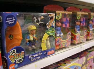 
Fisher-Price toys subject to recall include Go Diego Go! Mountain Rescue, left, and Birthday Dora. Associated Press
 (Associated Press / The Spokesman-Review)