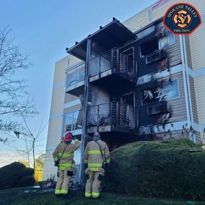 The apartment complex in Spokane Valley that displaced 8 people Friday morning.  (Courtesy)