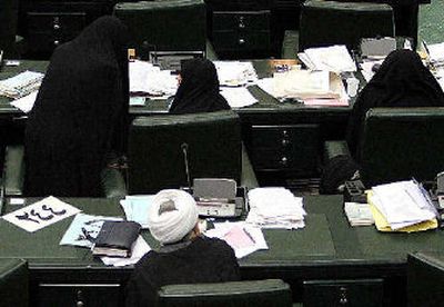 
Iran's Parliament approved a bill on Sunday that requires the government to block inspections of Iran's nuclear facilities if the United Nations nuclear agency refers the Iranian program to the U.N. Security Council. 
 (Associated Press / The Spokesman-Review)